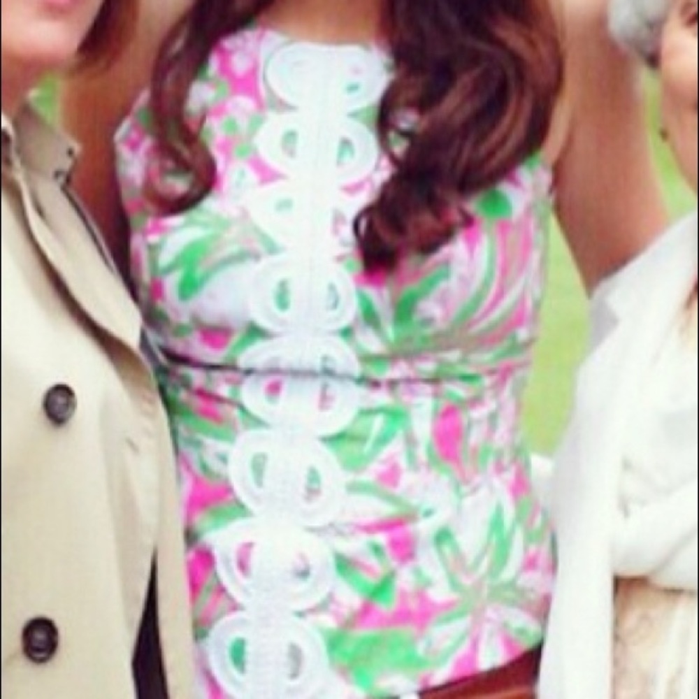 Lilly Pulitzer Pink Green White Top